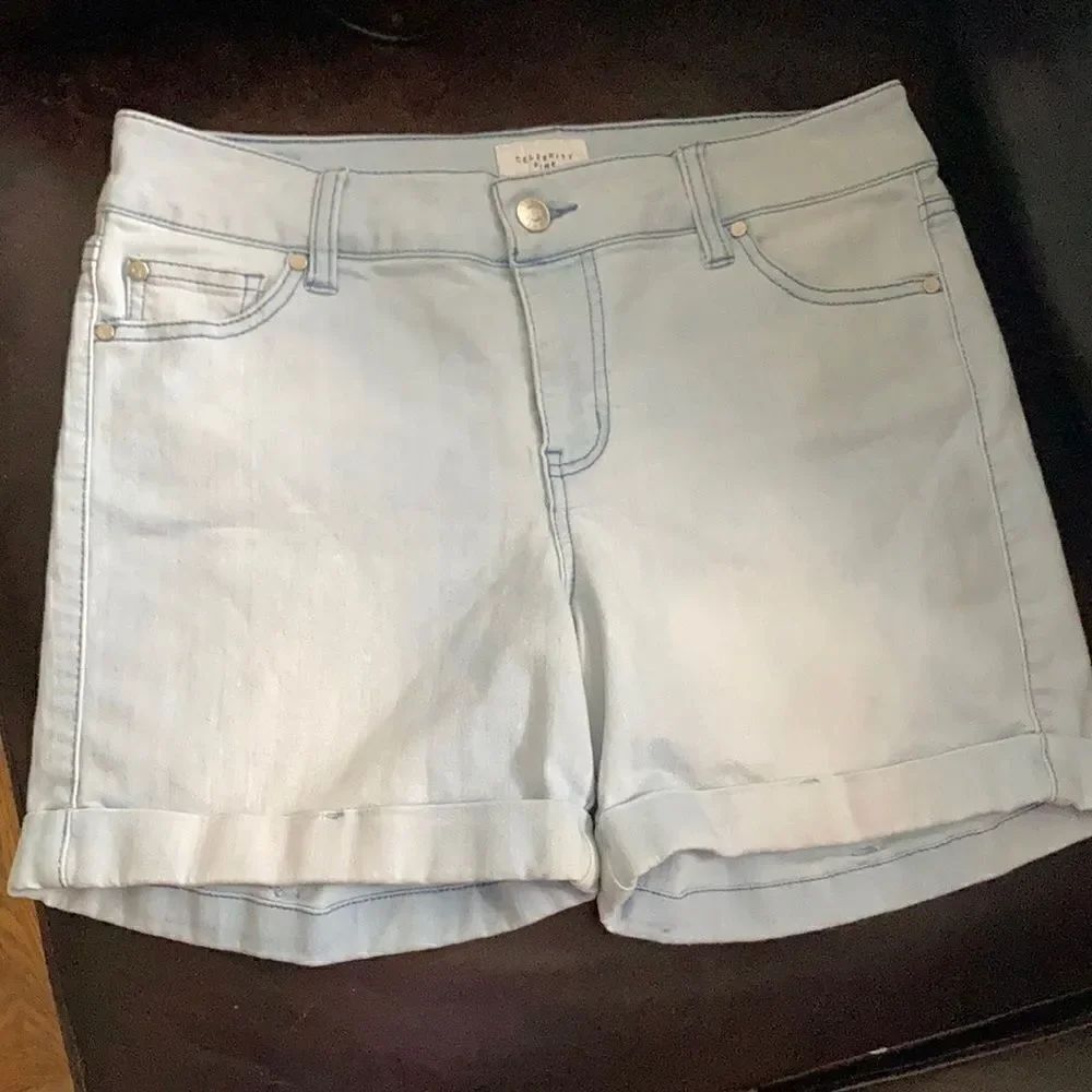 Celebrity Pink Rollup Denim Shorts